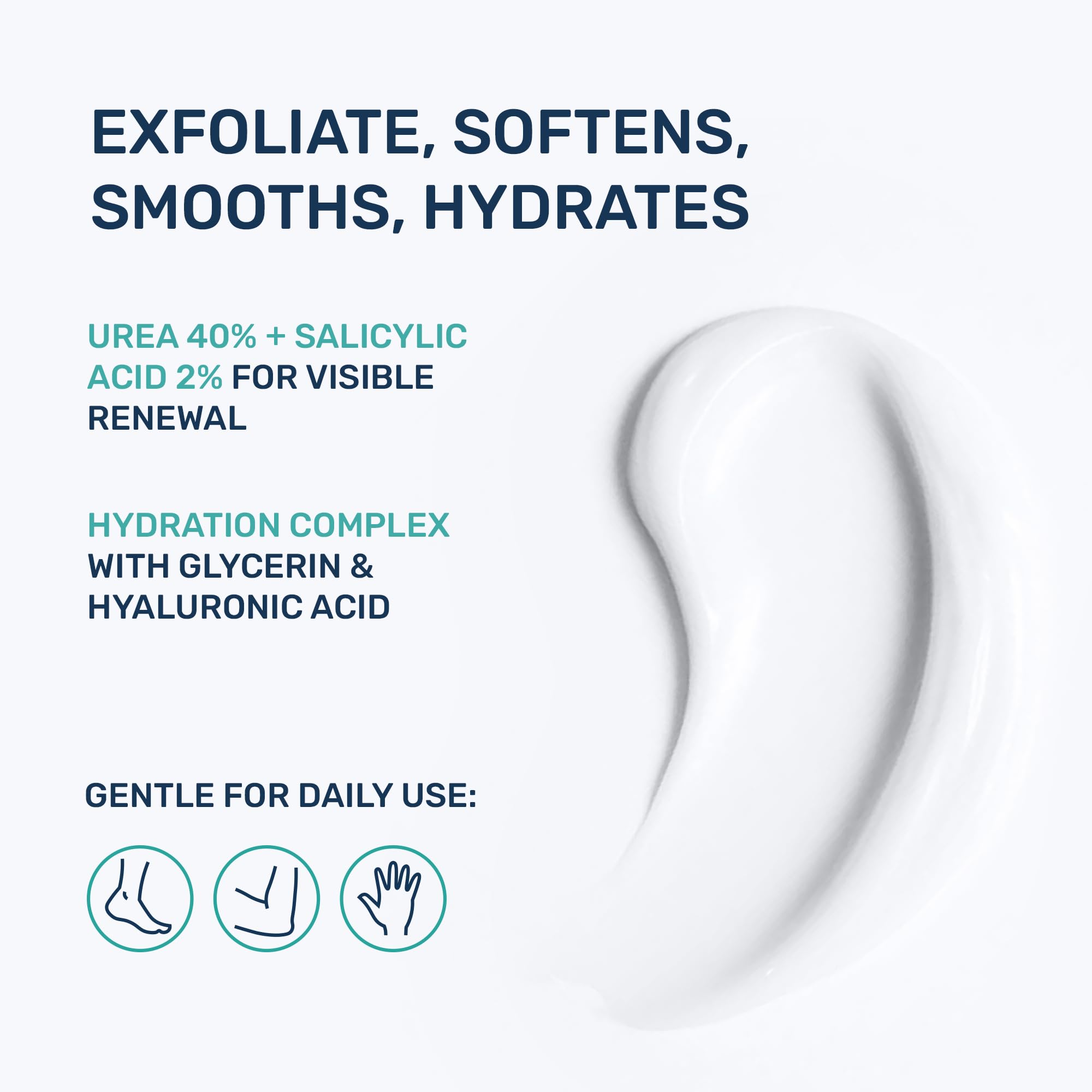 Project 701 urea foot cream packaging showing key ingredients ceramides and peptides