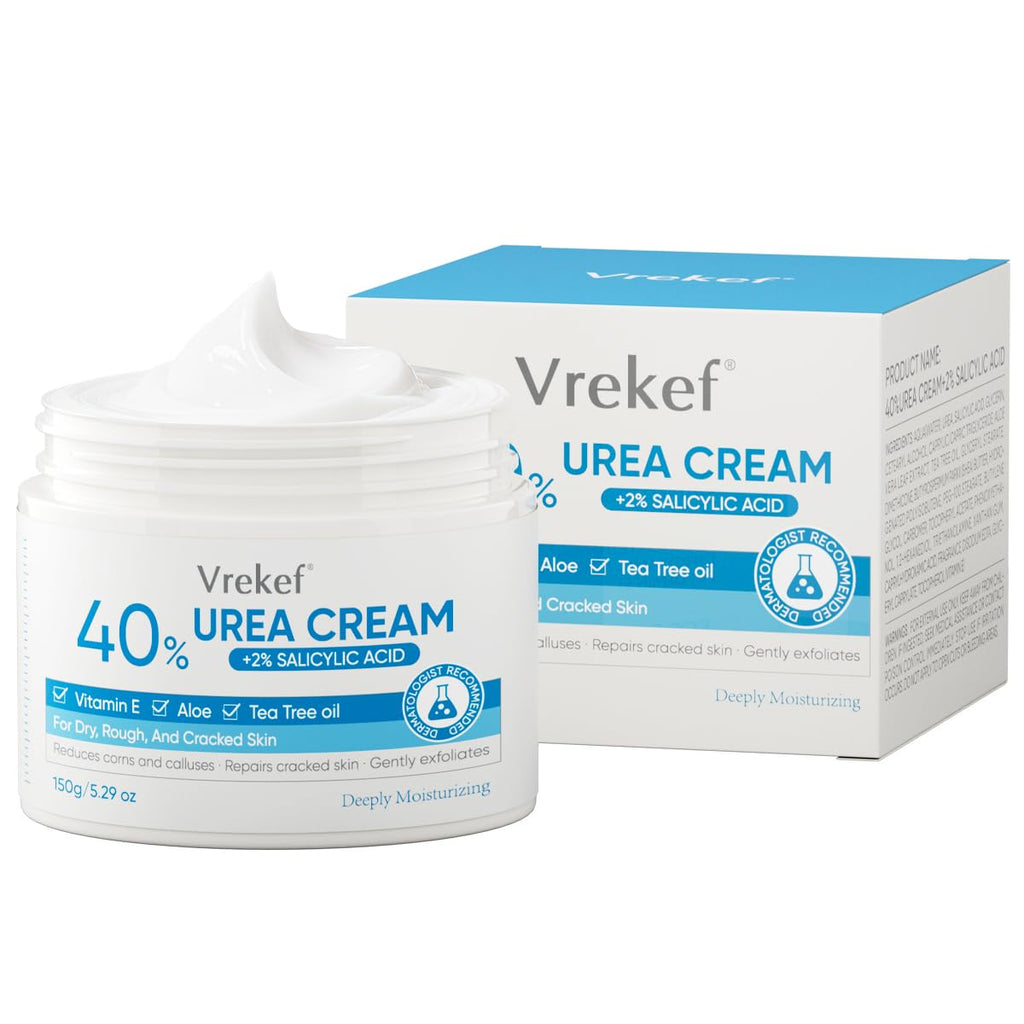 Vrekef skin smoothing foot and hand cream container