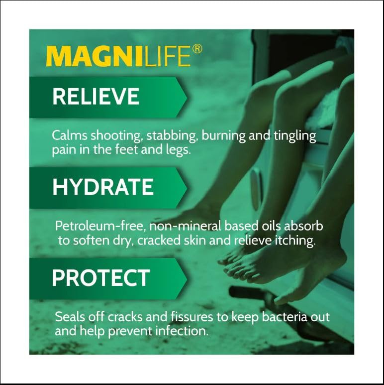 MagniLife DB diabetic nerve relief topical cream jars displaying the active homeopathic pain relief indicators.
