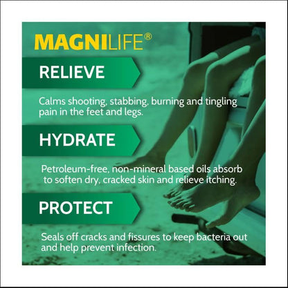 MagniLife DB diabetic nerve relief topical cream jars displaying the active homeopathic pain relief indicators.