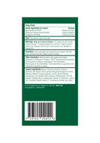 Back label of MagniLife DB foot cream with active ingredients