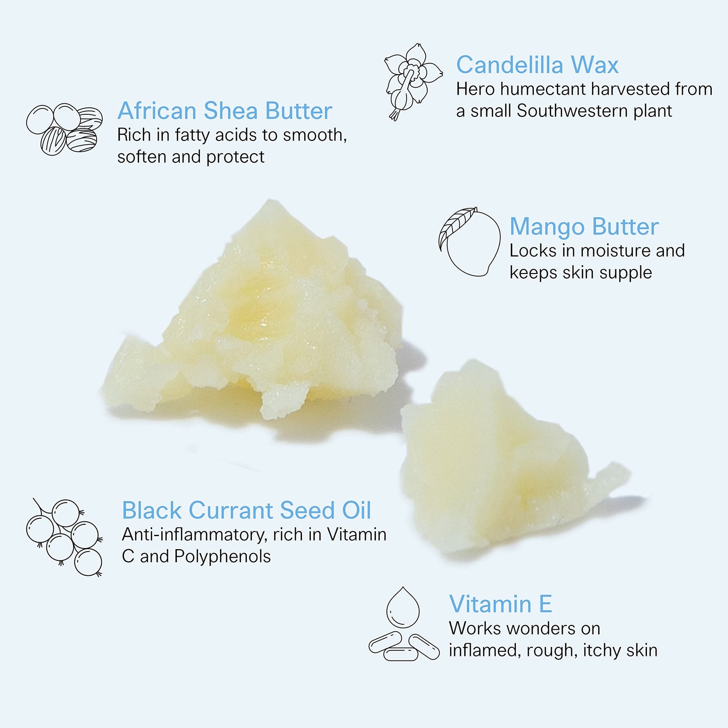 Texture shot of the mango and shea butter formulation inside the Pedestrian Project foot balm