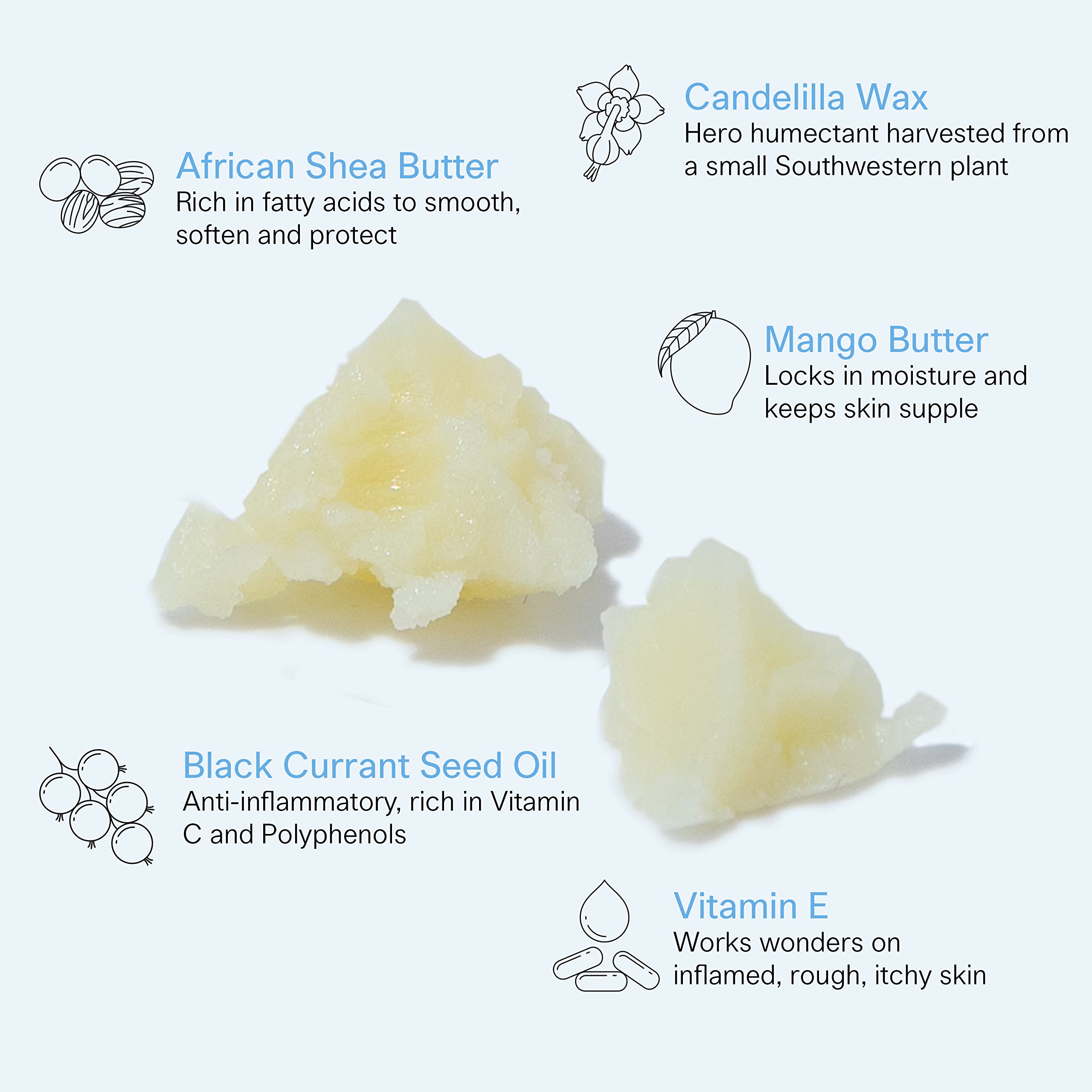 Texture shot of the mango and shea butter formulation inside the Pedestrian Project foot balm