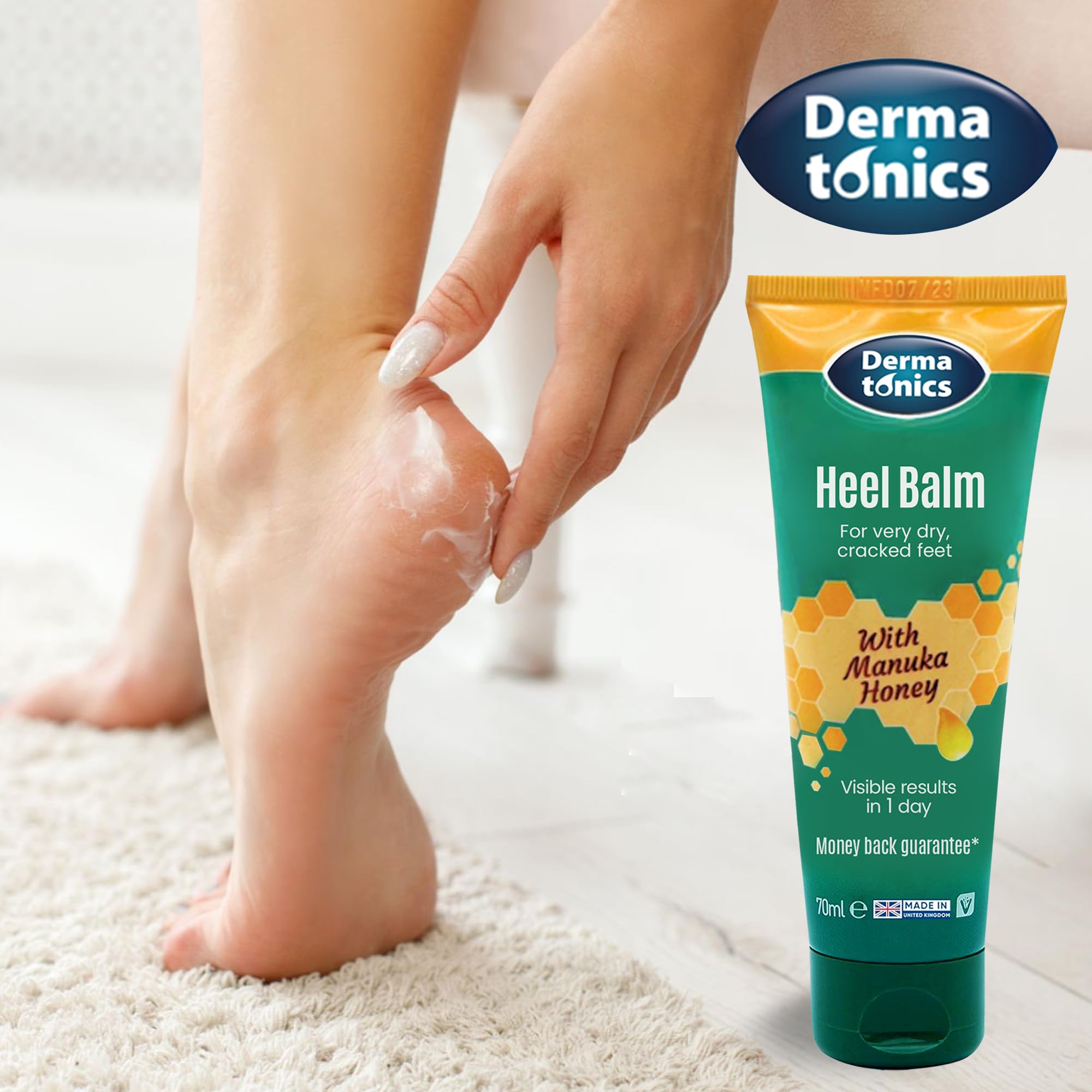 Dermatonics callus remover and exfoliating cream for rough feet