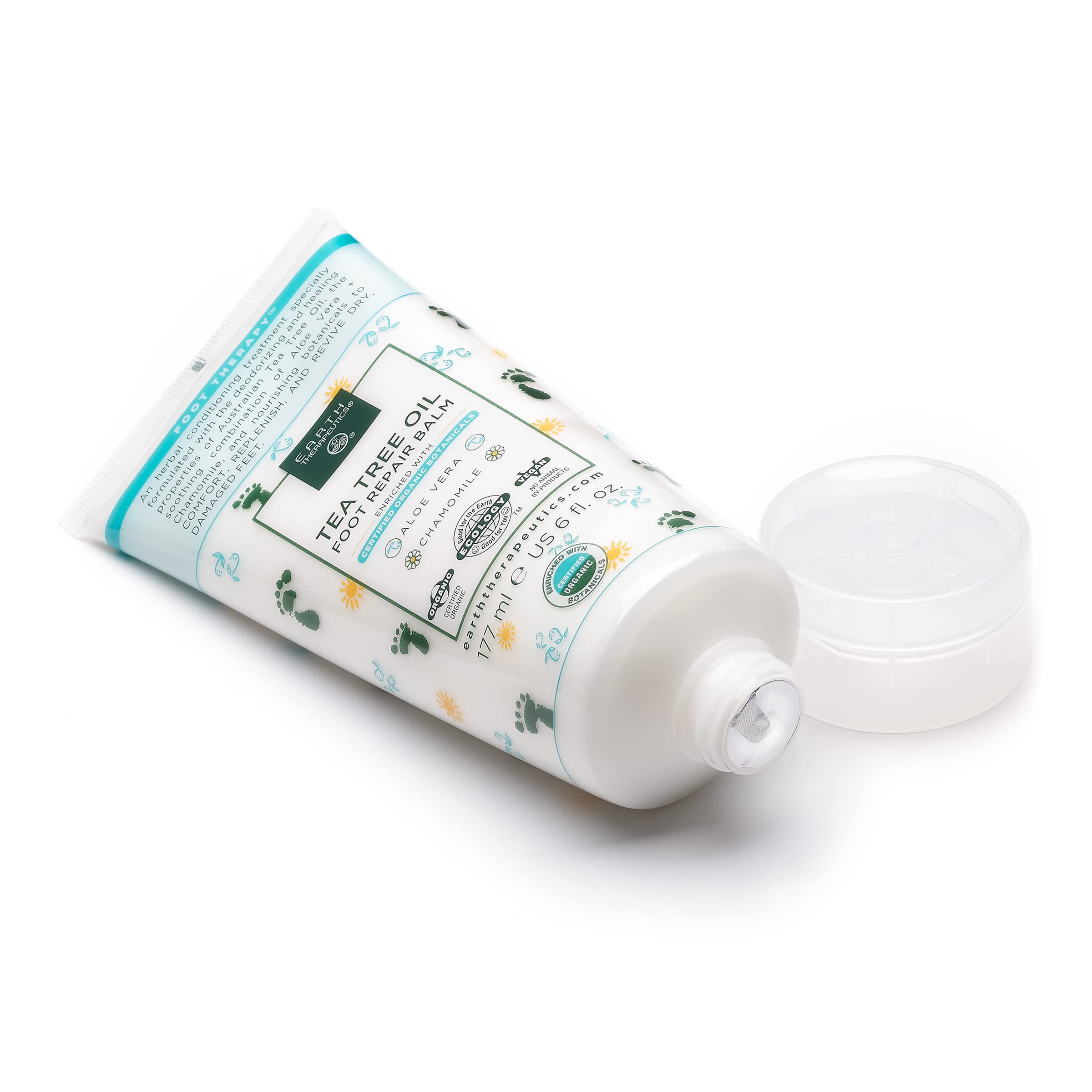 Foot repair balm for cracked heels featuring aloe vera and chamomile extracts