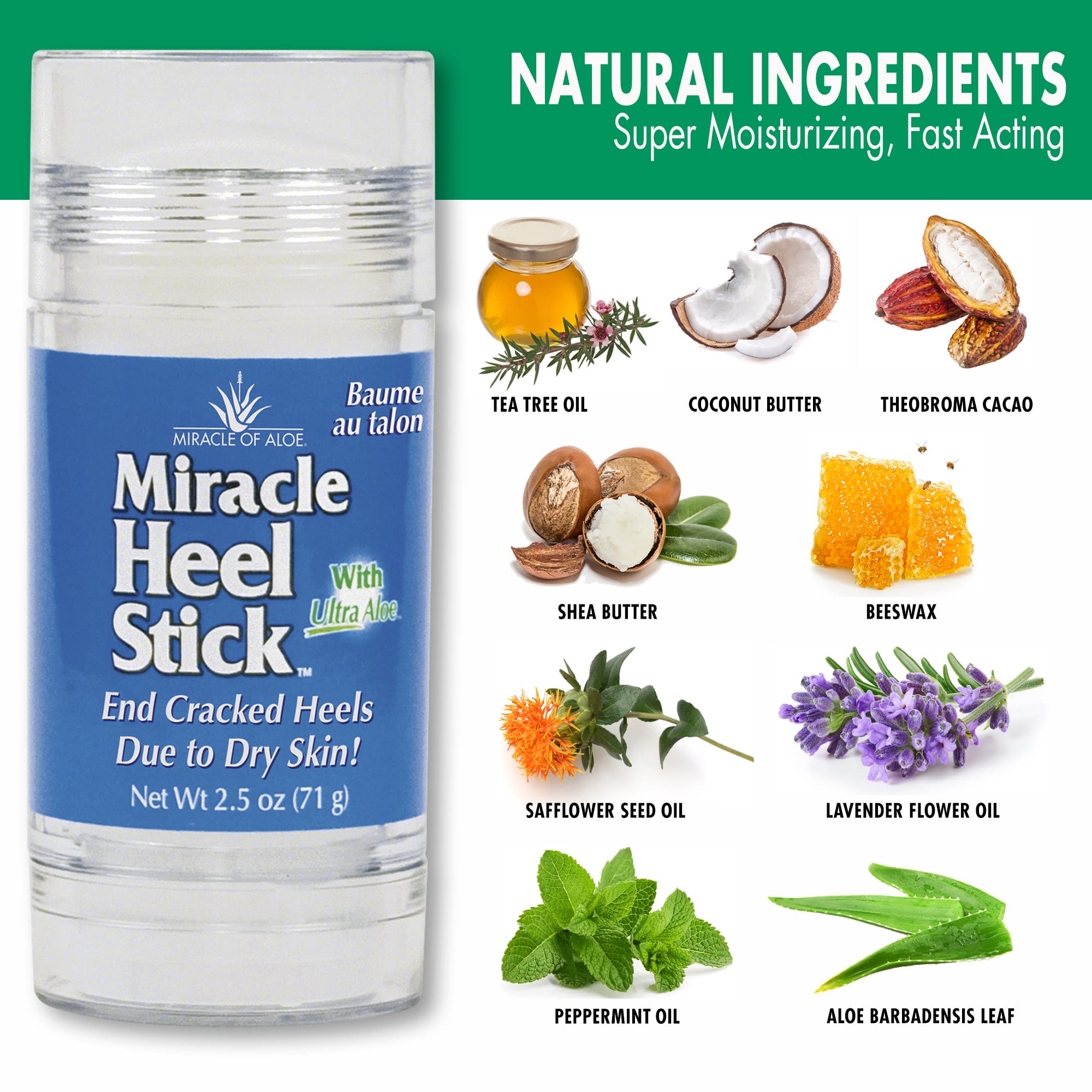 Twist up applicator of Miracle Heel Stick for mess free foot care