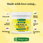 De La Cruz Arnica Salve texture and rich ointment showcase