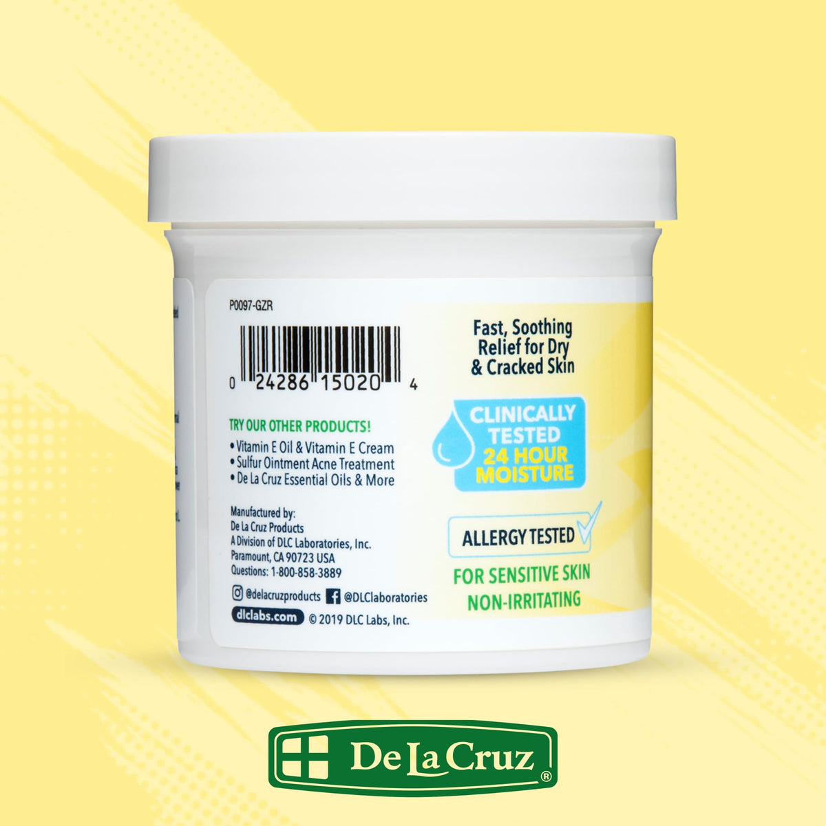 De La Cruz Arnica Salve back label with directions and warnings