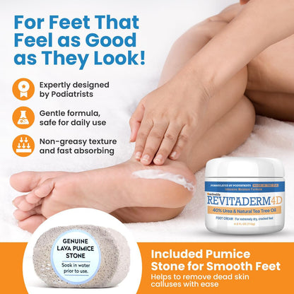 Activelife Revitaderm 4D intensive repair kit containing the 4 ounce bottle with free pumice stone and exfoliating brush