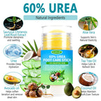 Clervun 60 percent urea balm stick cap removed displaying solid formulation