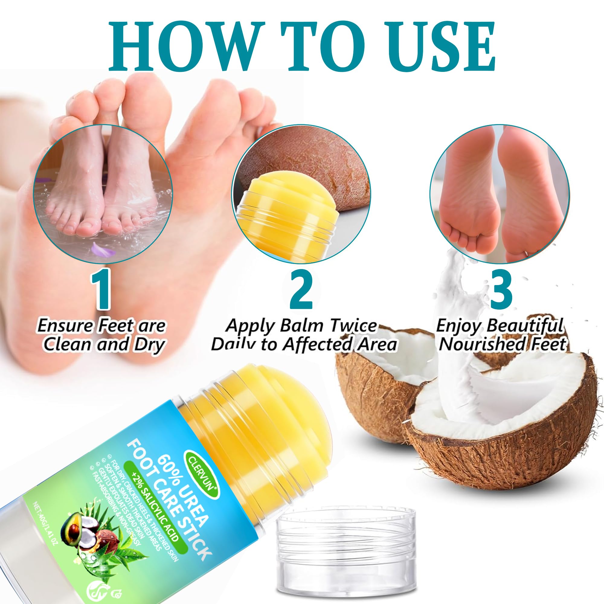 USA imported anti cracking moisturizing balm application for dry elbows and knees