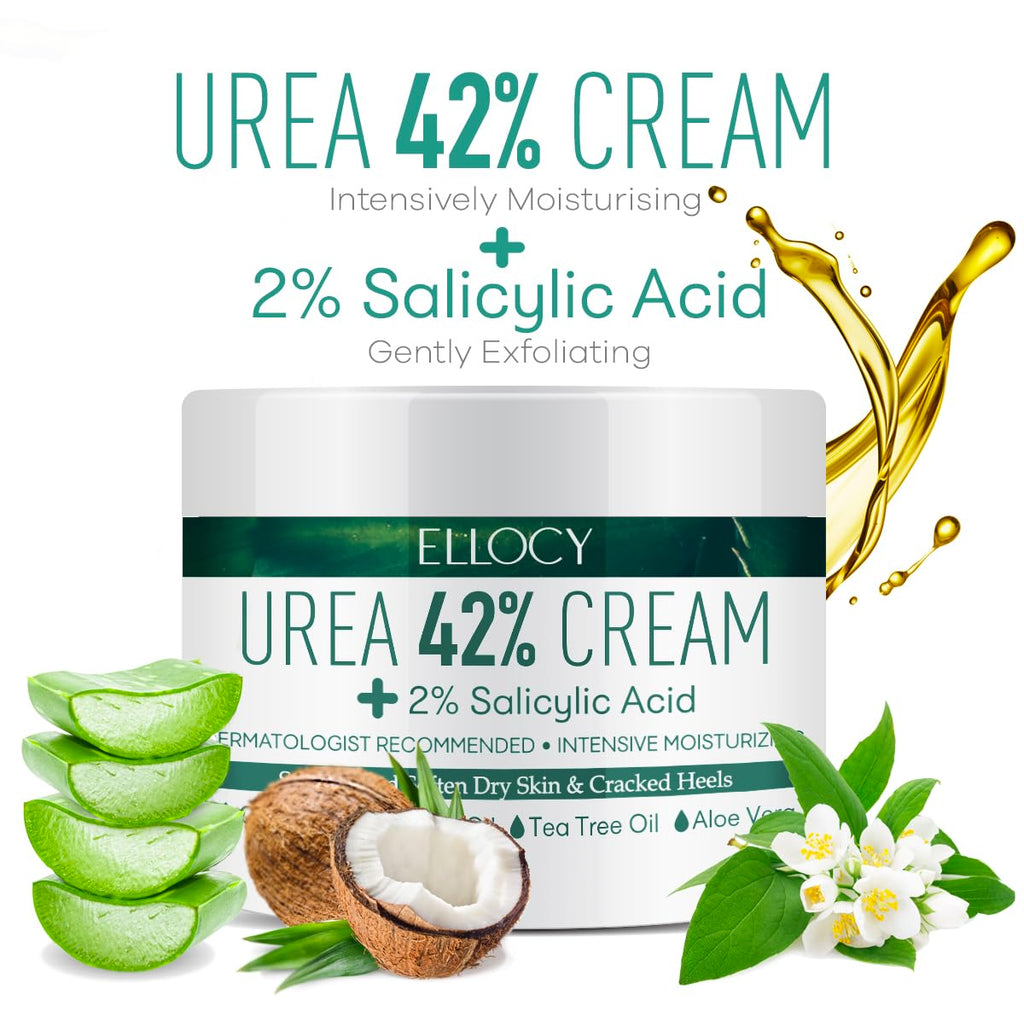 Close up of Ellocy urea cream texture for dry skin