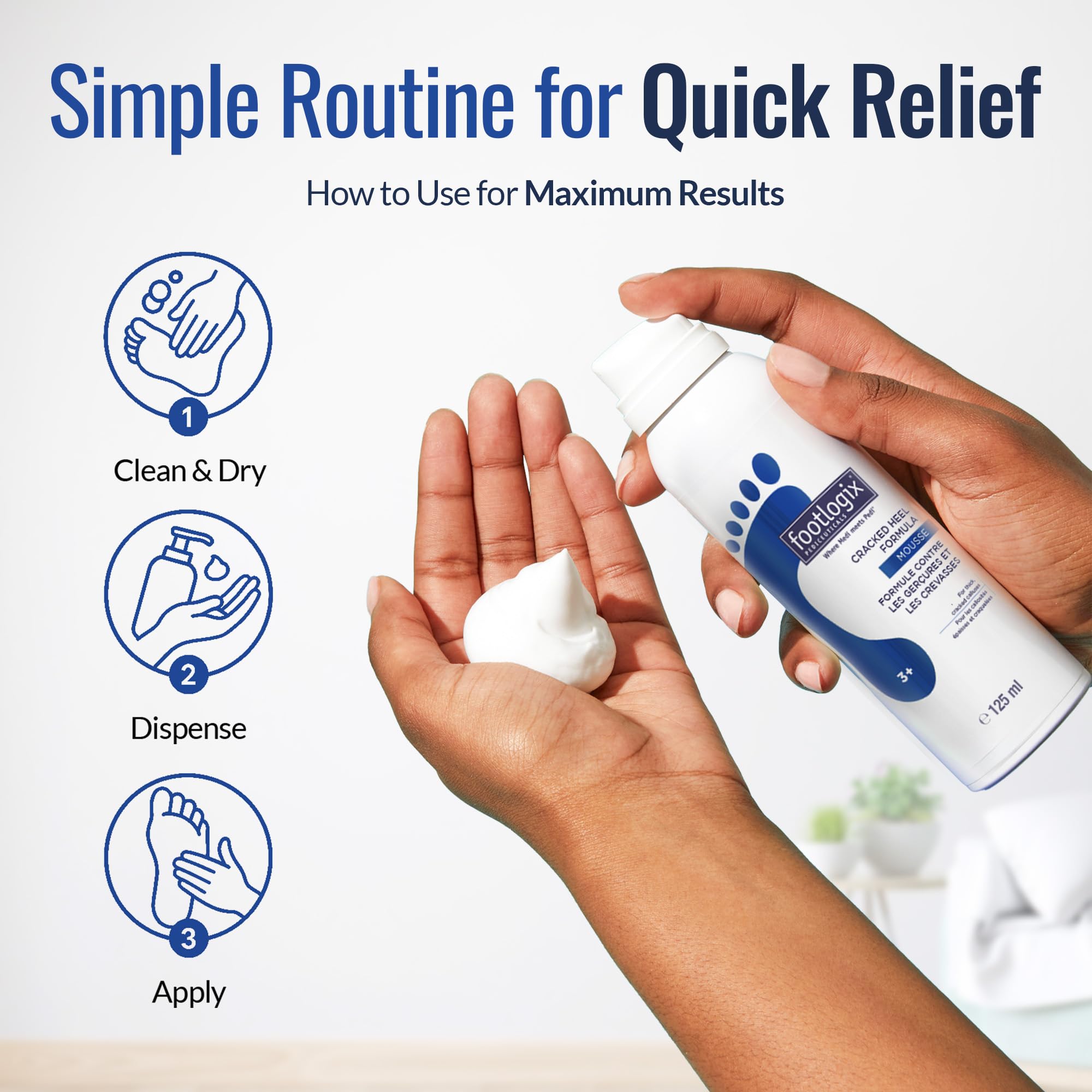 Imported Footlogix cracked heel treatment for diabetic safe foot care