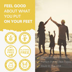 The Yellow Bird natural foot cream packaging highlighting key organic botanical oils.