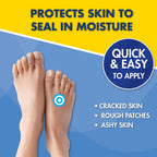 Side profile of HealthWise medicated foot cream tube highlighting key product benefits