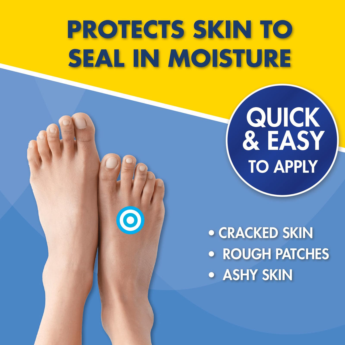 Side profile of HealthWise medicated foot cream tube highlighting key product benefits