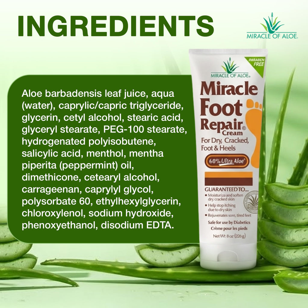 Miracle of Aloe cream texture demonstration on dry skin