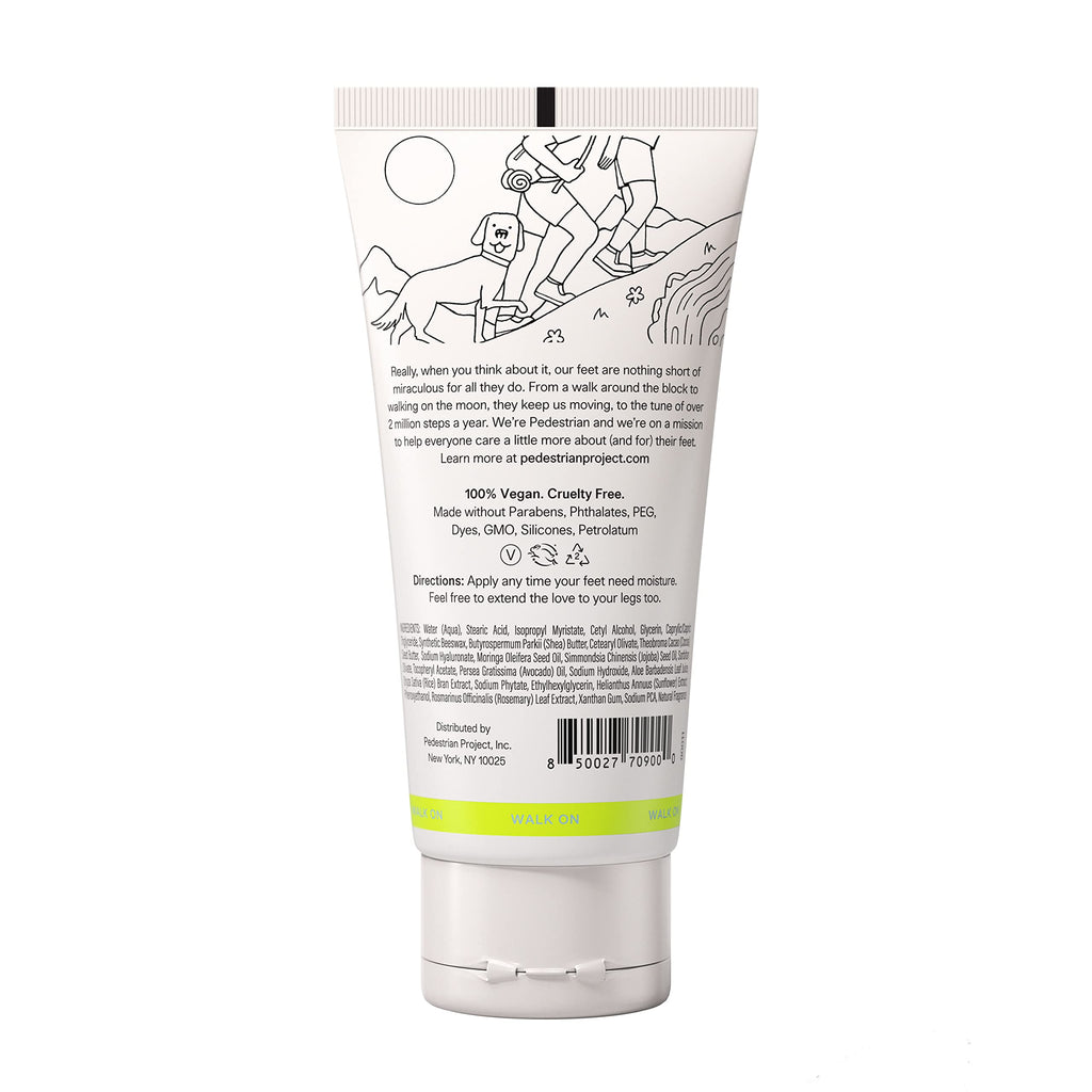 Pedestrian Project Walker's Foot Cream key ingredients label