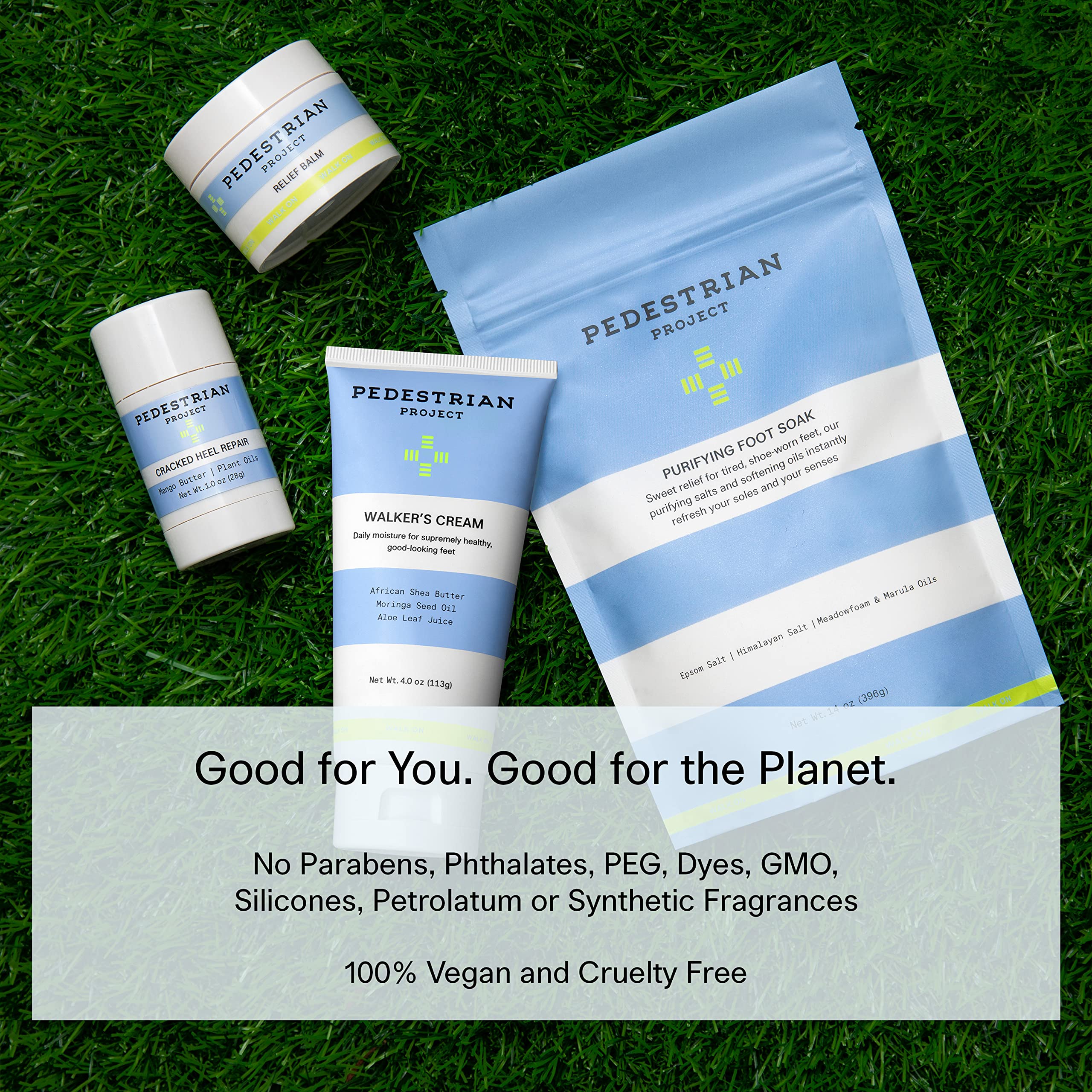Pedestrian Project authentic USA imported personal care foot cream texture close up