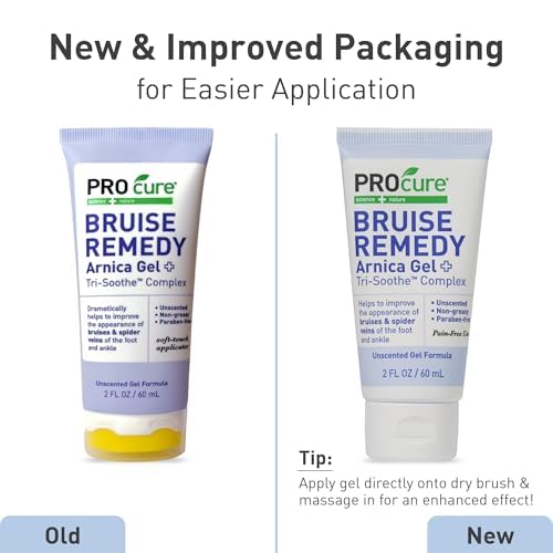 Botanical bruise relief gel for spider vein appearance