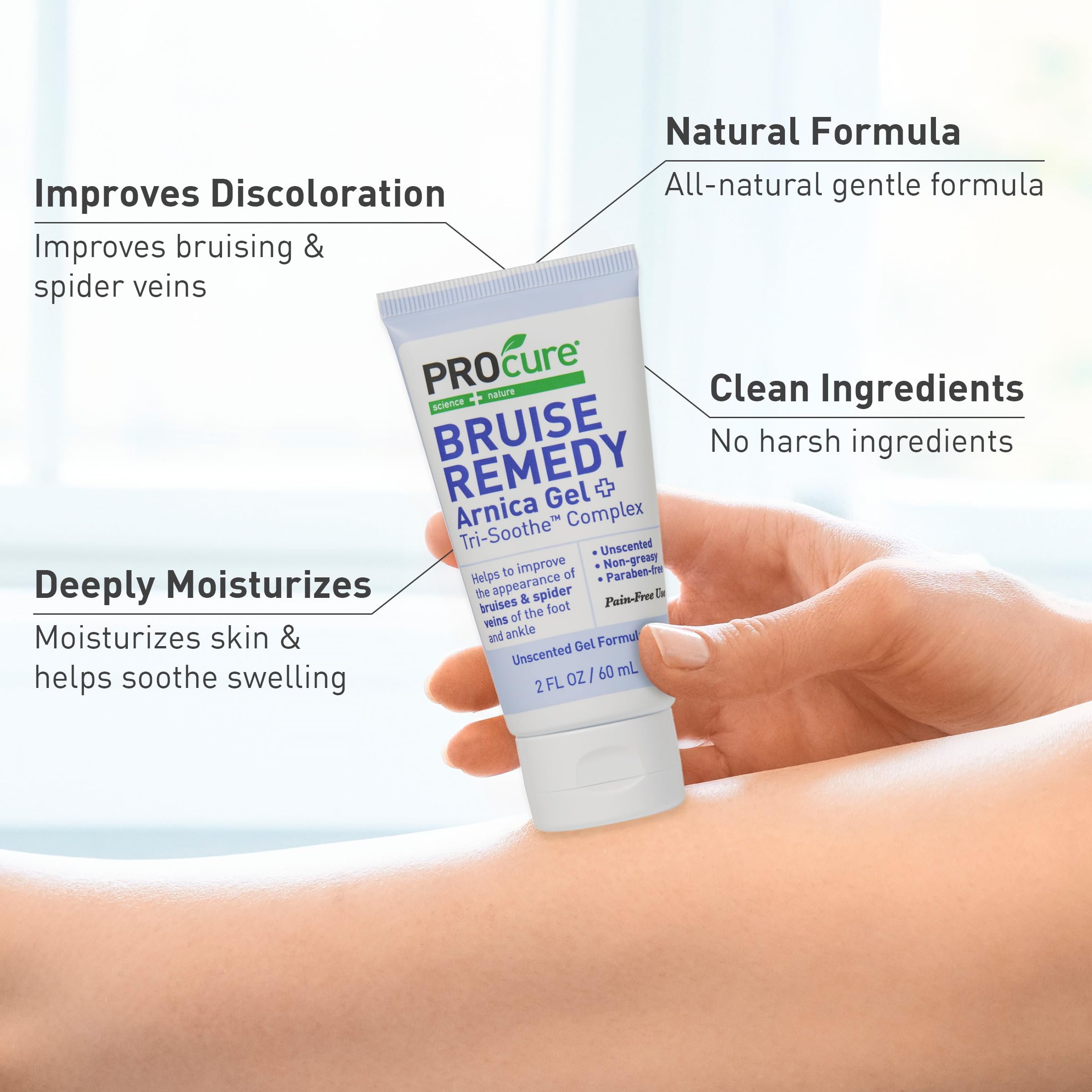 Fast absorbing non-greasy bruise remedy for feet and ankles