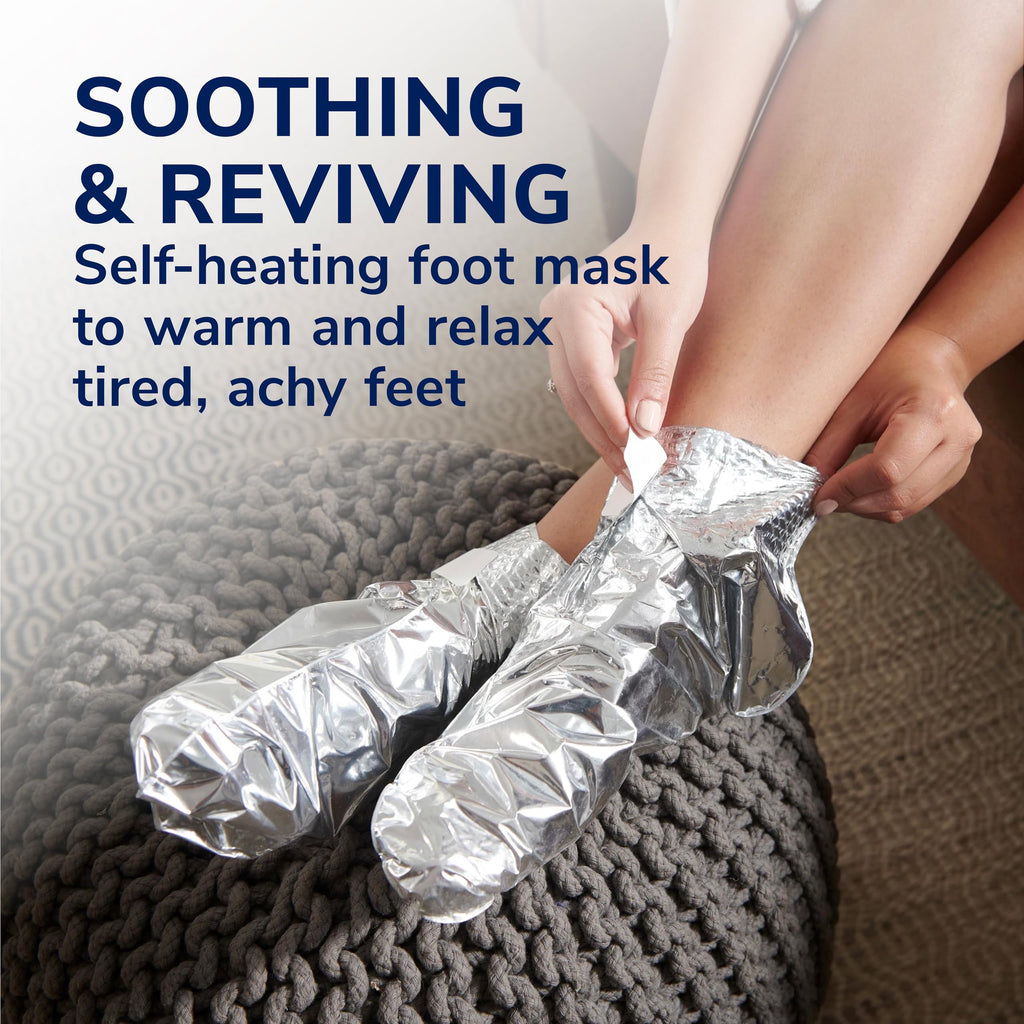 Dr. Scholl's warming booties packaging back side details