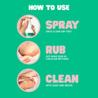 Freeman foot peeling spray side profile showing size