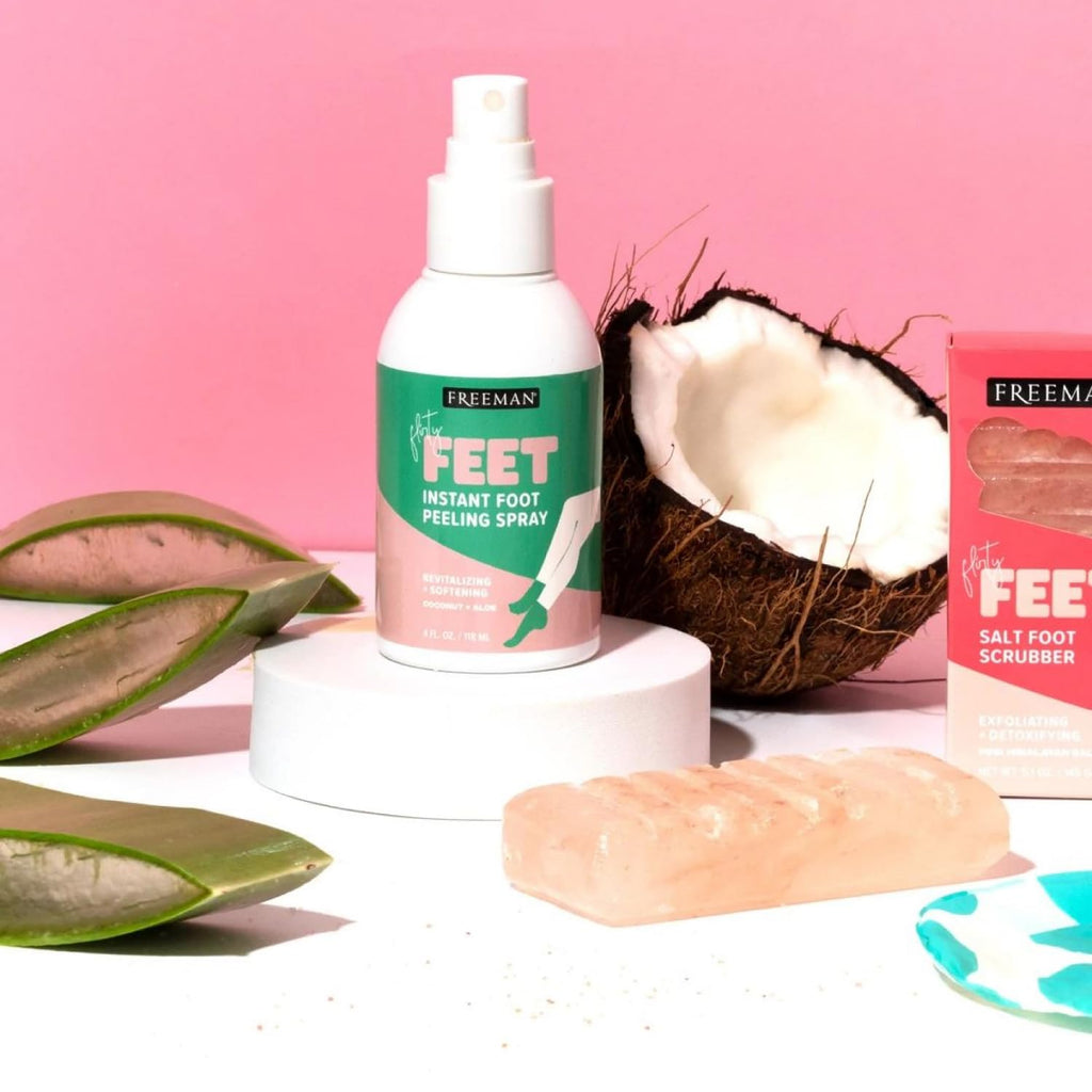 Freeman foot care spray bottle texture and color