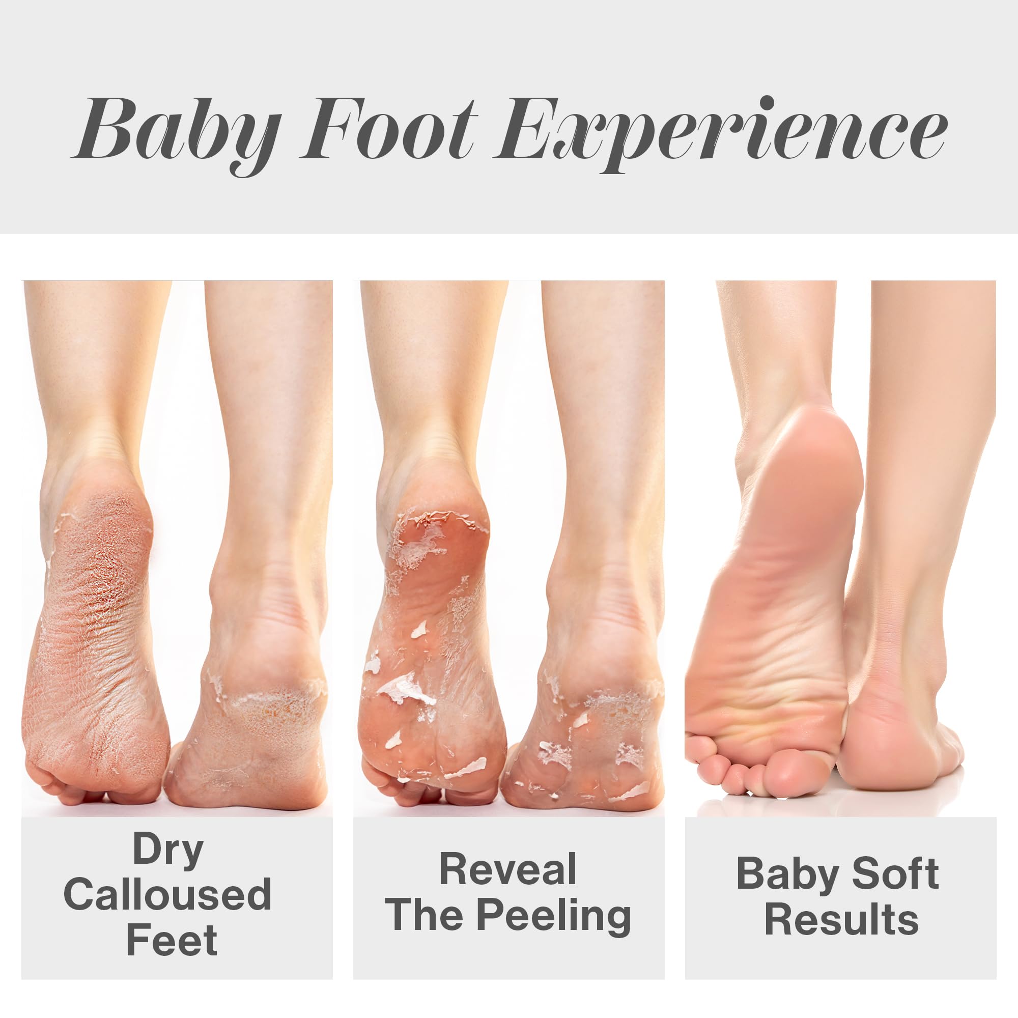 Baby Foot peeling mask application process for soft heels