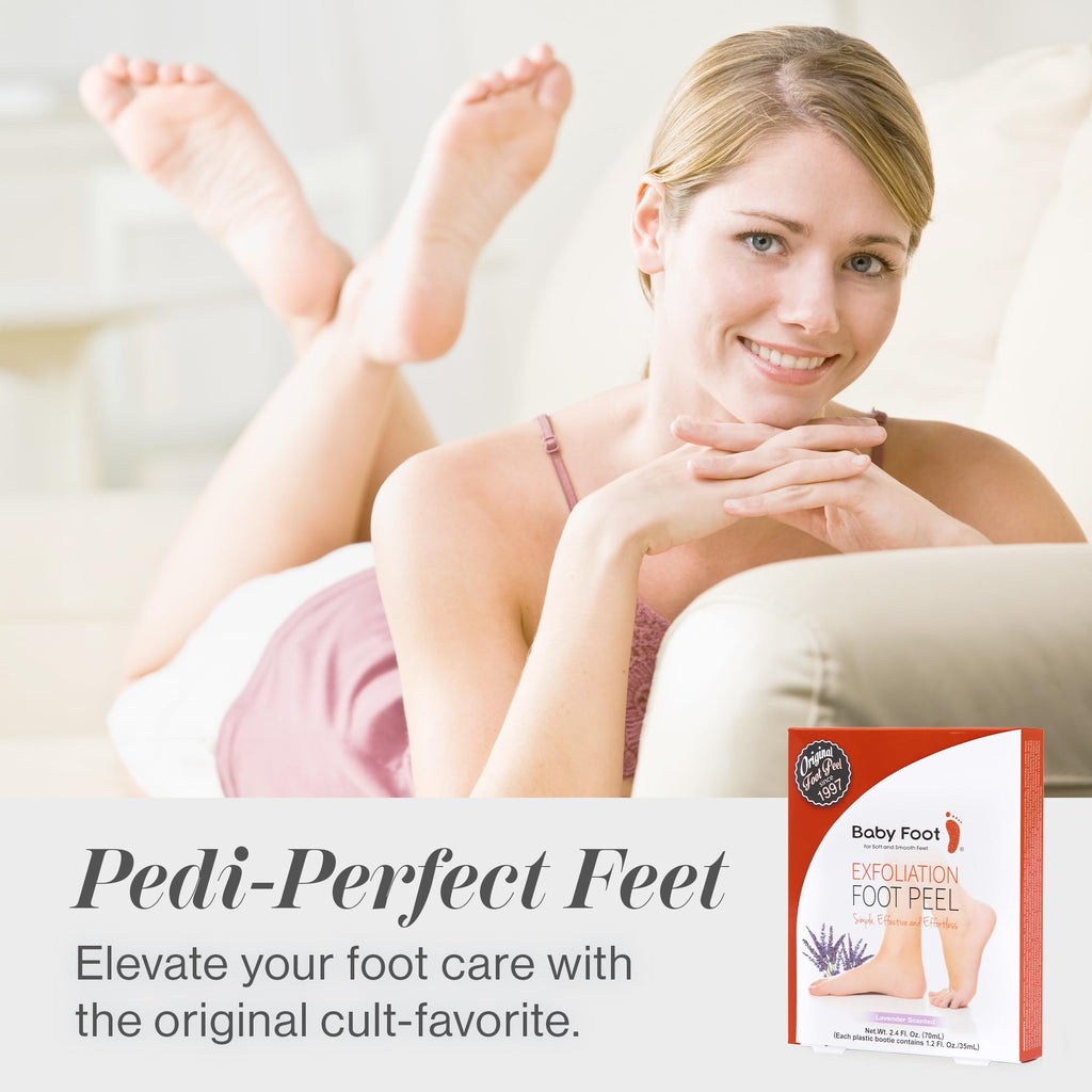 Baby Foot botanical extracts and fruit acid information graphic
