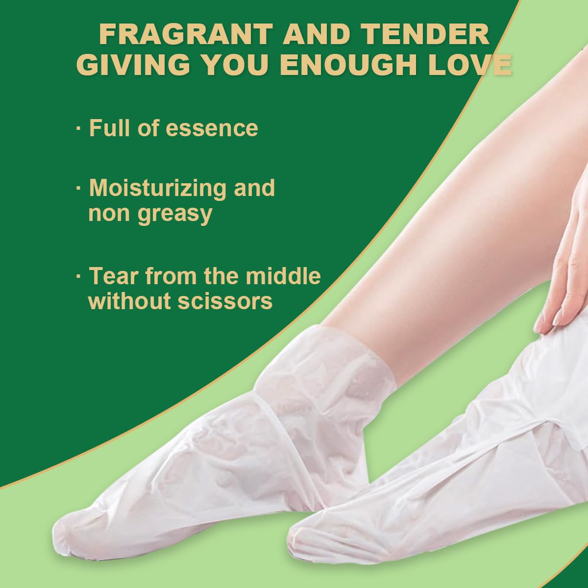 Close up of foot mask material showing the leak-proof double layer design