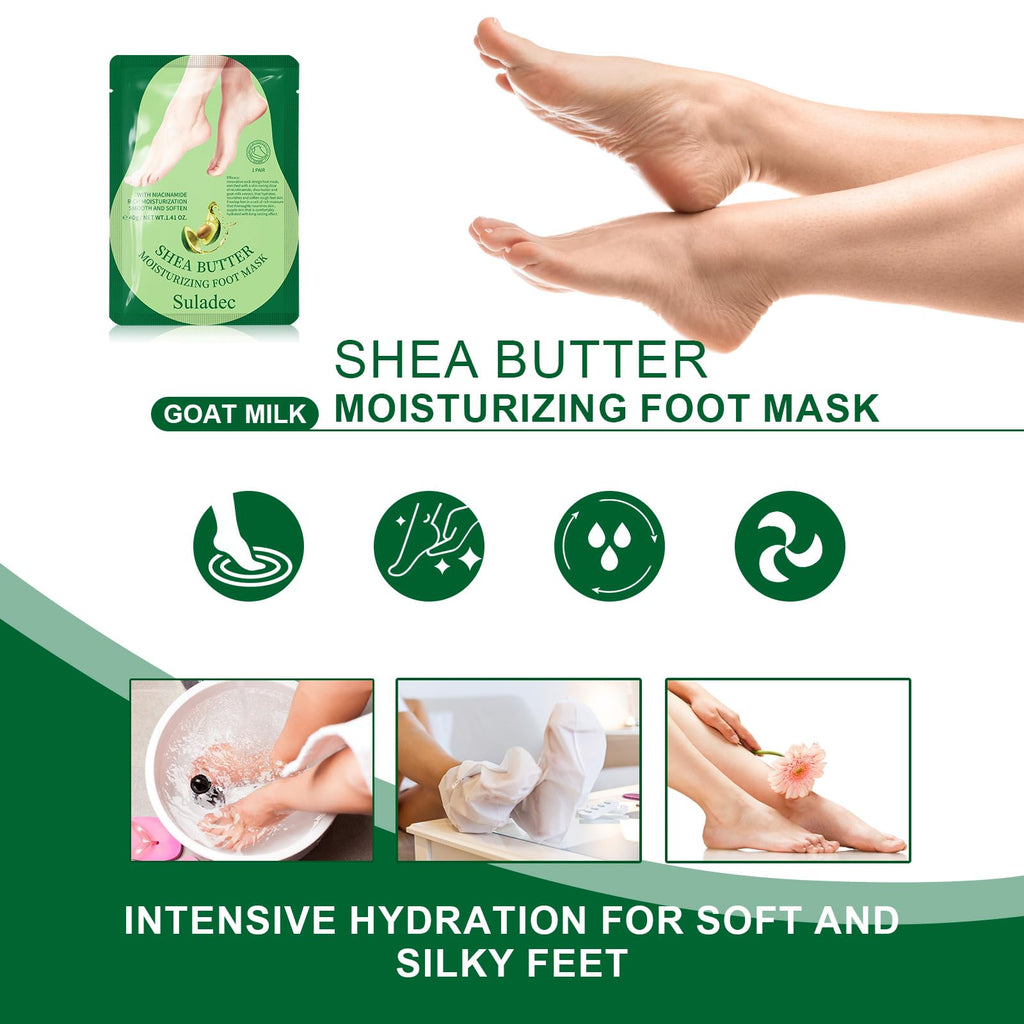 Side profile of moisturizing foot mask packaging design