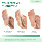 Plantifique foot peel mask box showing 2 pairs and peach variant