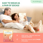 Demonstration of Plantifique foot peel mask soft feet results