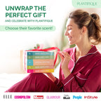 Back of Plantifique foot peeling mask package with instructions