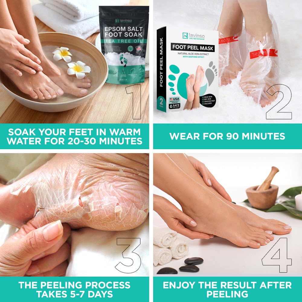 Exfoliating foot mask socks for dead skin removal treatment