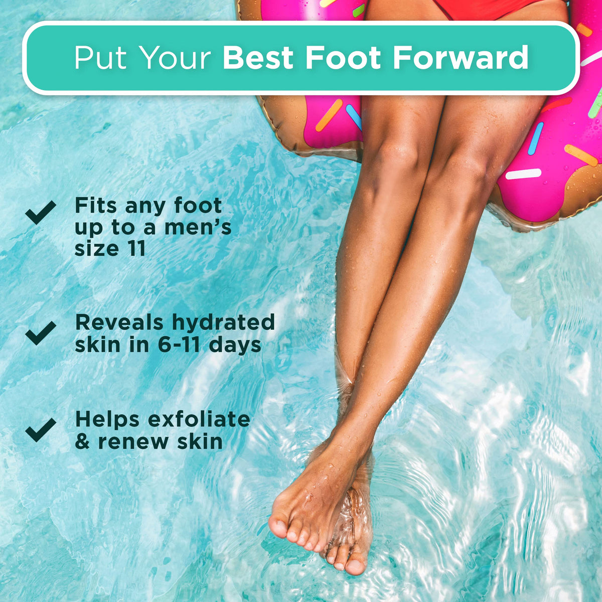 Dermora botanical fruit acid foot mask side profile
