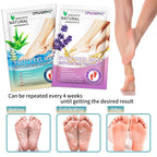 Diagram showing callus removal foot mask process