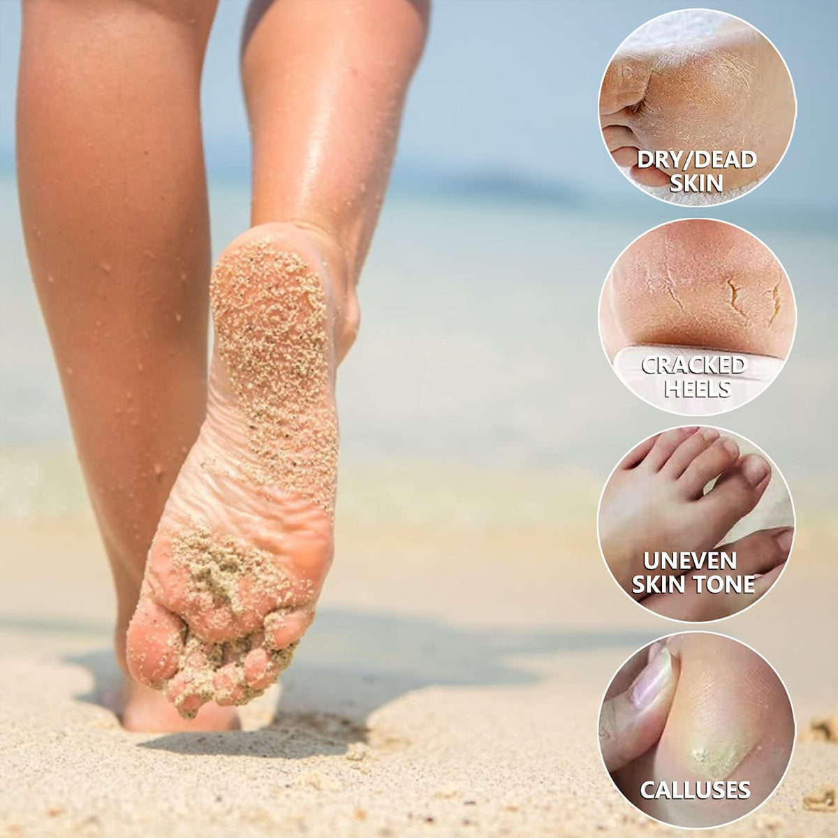 Side view of Layhomo five pack foot care set