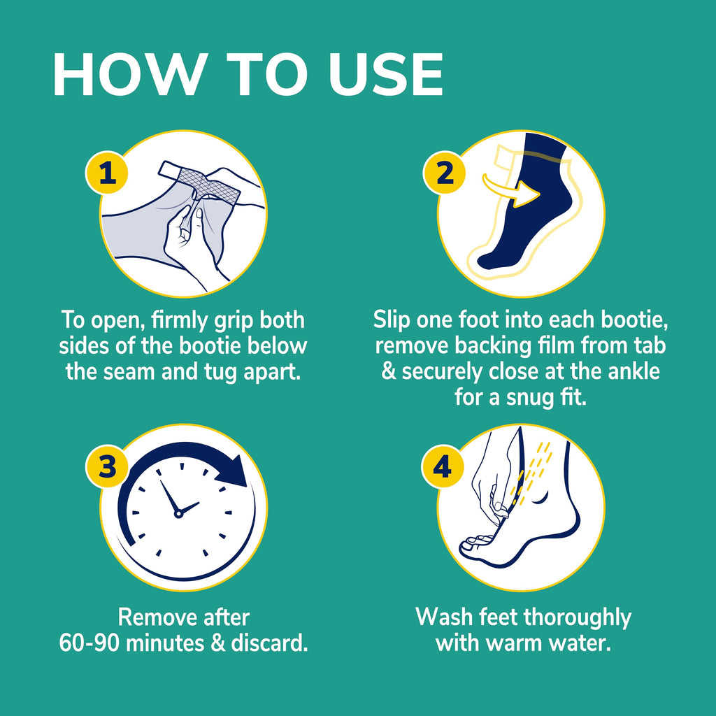 Dr. Scholl's callus remover foot peeling mask branding and details