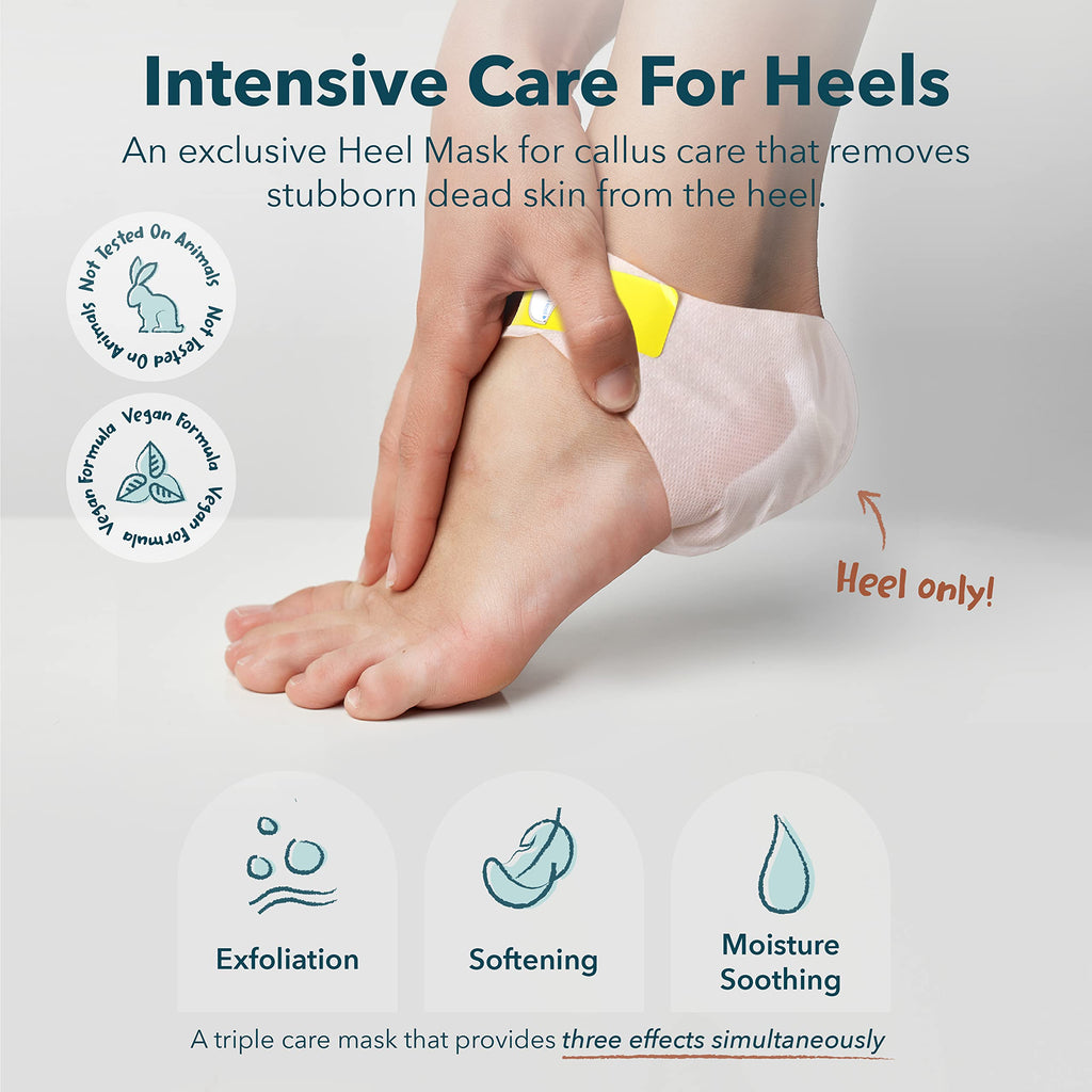 Purederm Exfoliating Heel Mask ingredients list and product specifications