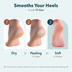 Purederm Exfoliating Heel Mask step-by-step application instructions guide