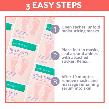 Self-care essential foot mask with resveratrol for skin renewal.