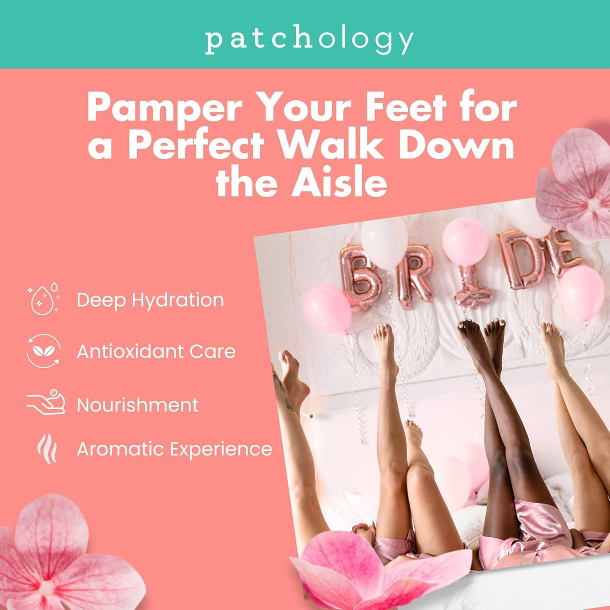 Patchology Rosé Toes lifestyle self care spa setup
