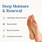 Epielle foot mask sock design showing secure adhesive tab