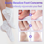 Aloe vera and shea butter foot mask treatment application