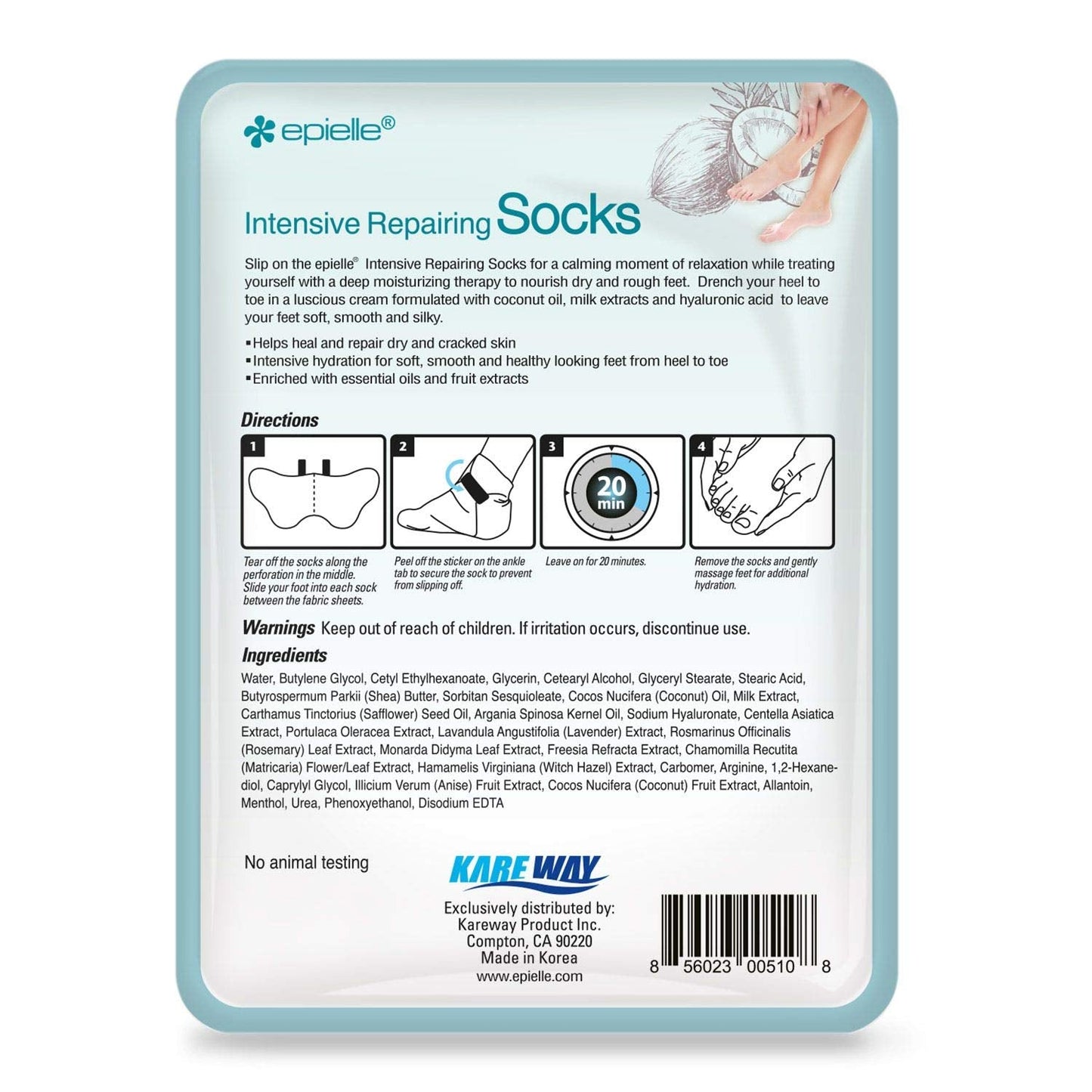 Epielle brand authentic imported foot socks for professional home spa