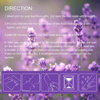 Rouse foot mask showing lavender and shea butter ingredients