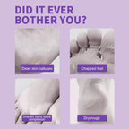 Instructions graphic for Rouse exfoliating foot mask
