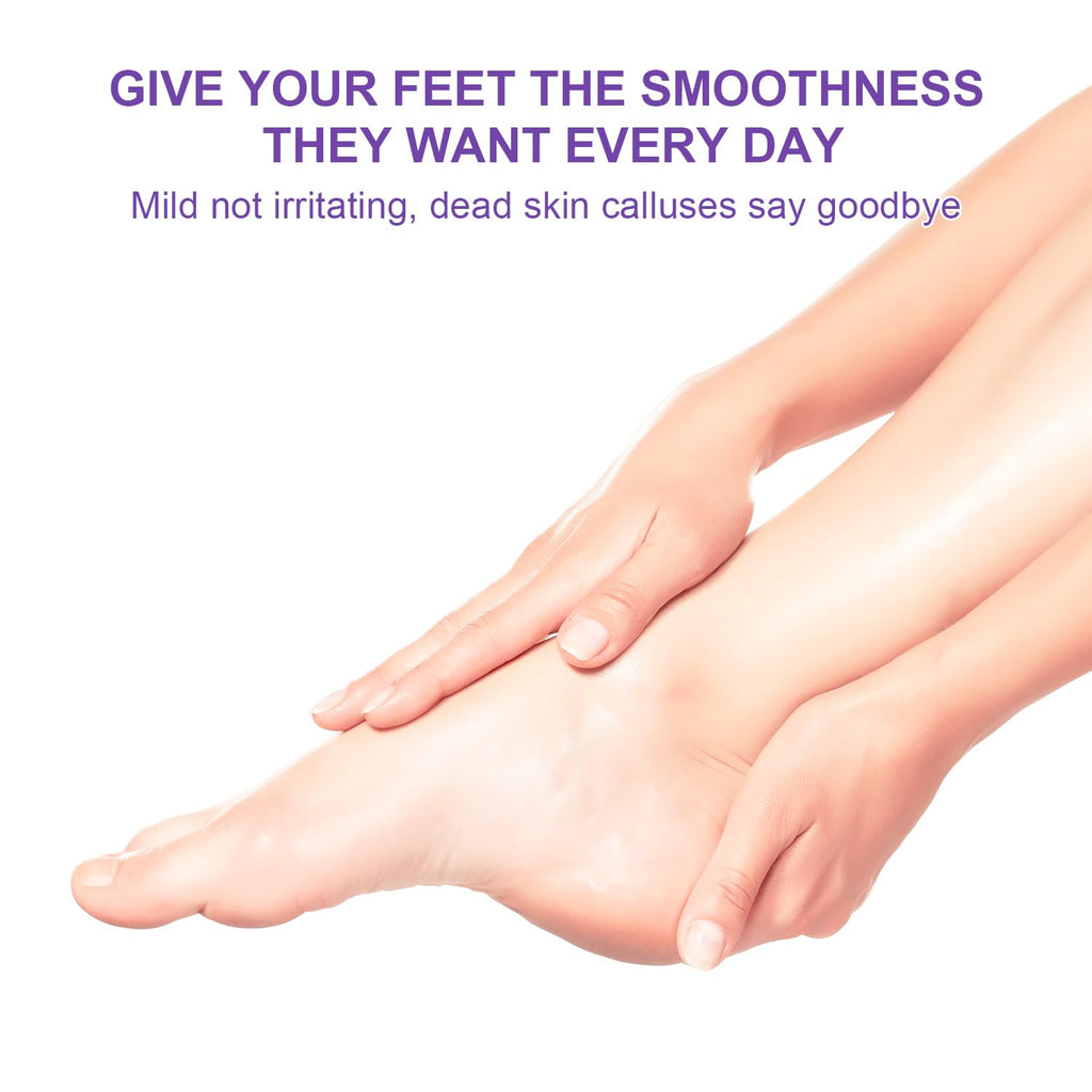 Before and after visual representation of smooth feet